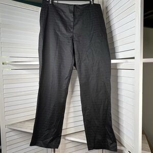 Tribal Women's‎ Black Dress Pants Size 8 Geometric Stretch Mid Rise Straight Leg